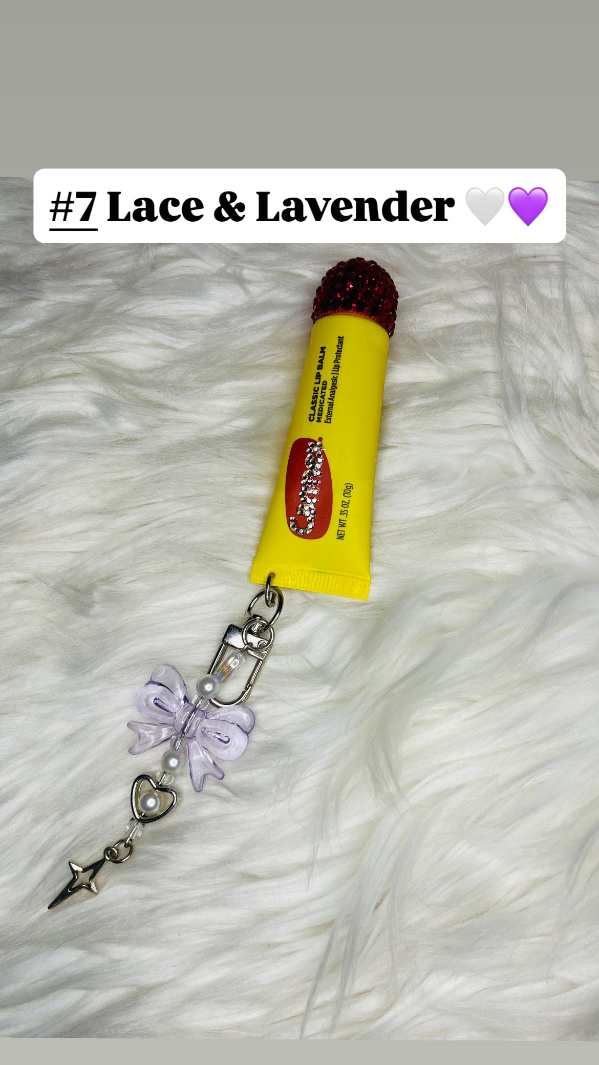 Bling Carmex Lip Gloss Keychains