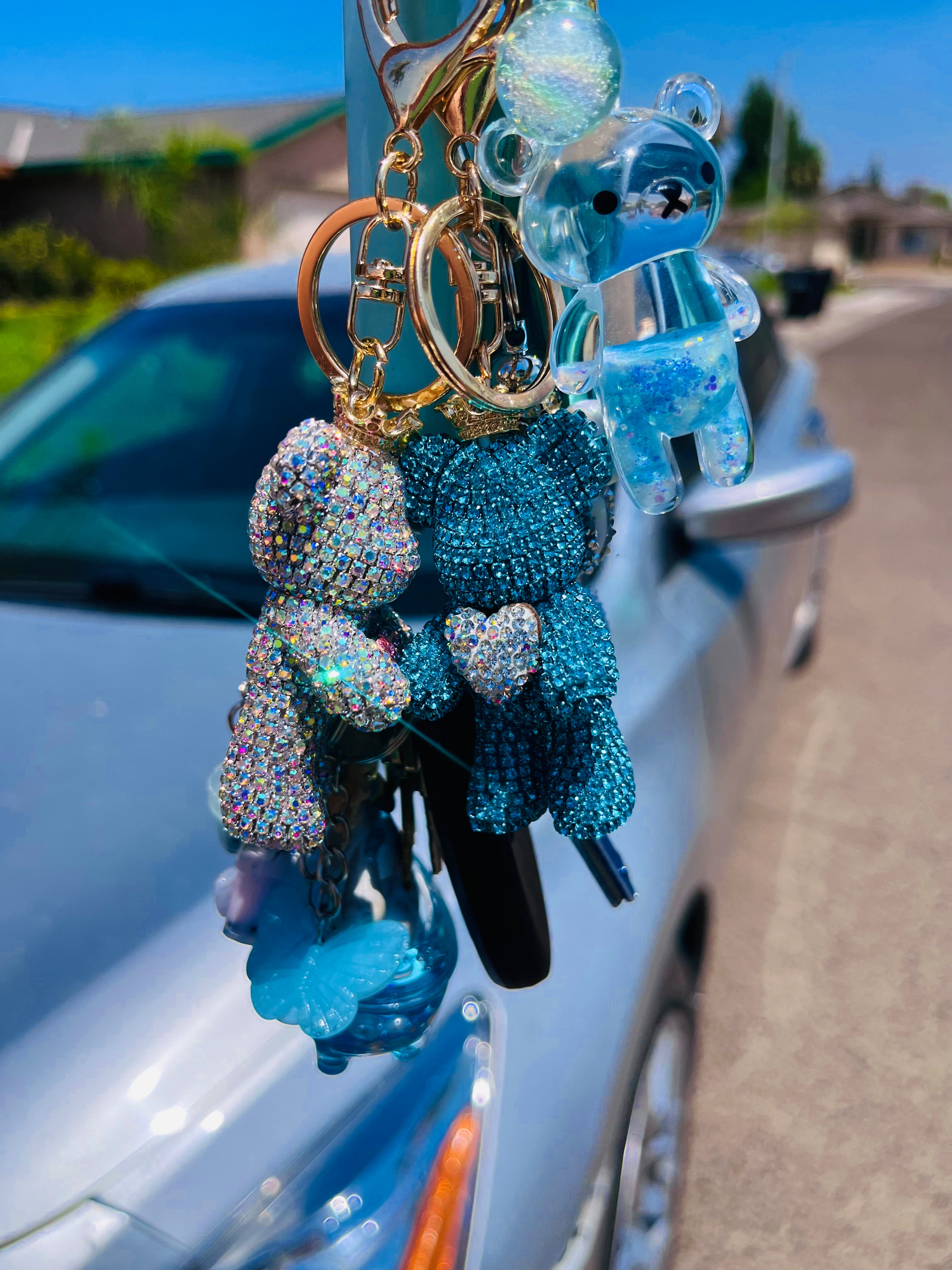 Bling Teddy Bear Keychains 🧸💖 – Ru's Radiance