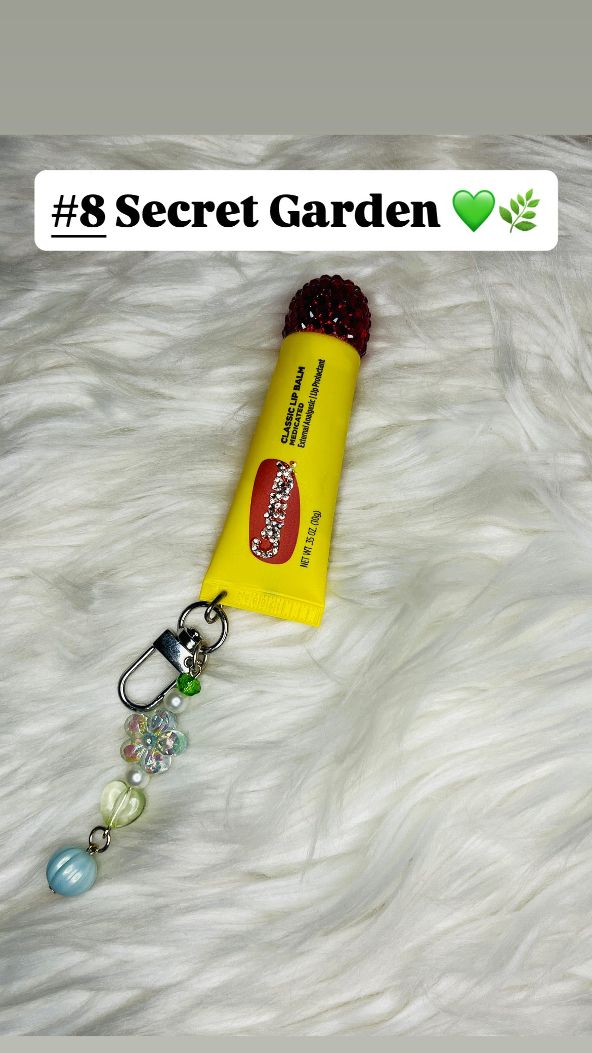 Bling Carmex Lip Gloss Keychains