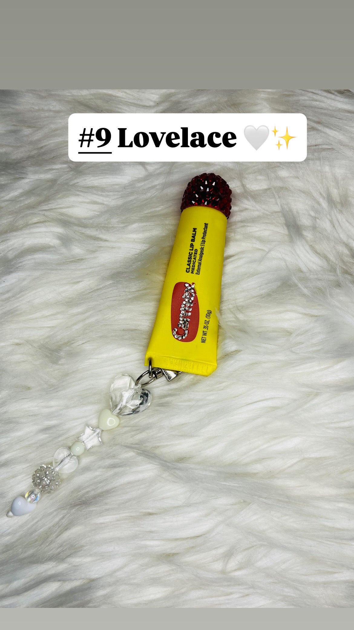 Bling Carmex Lip Gloss Keychains