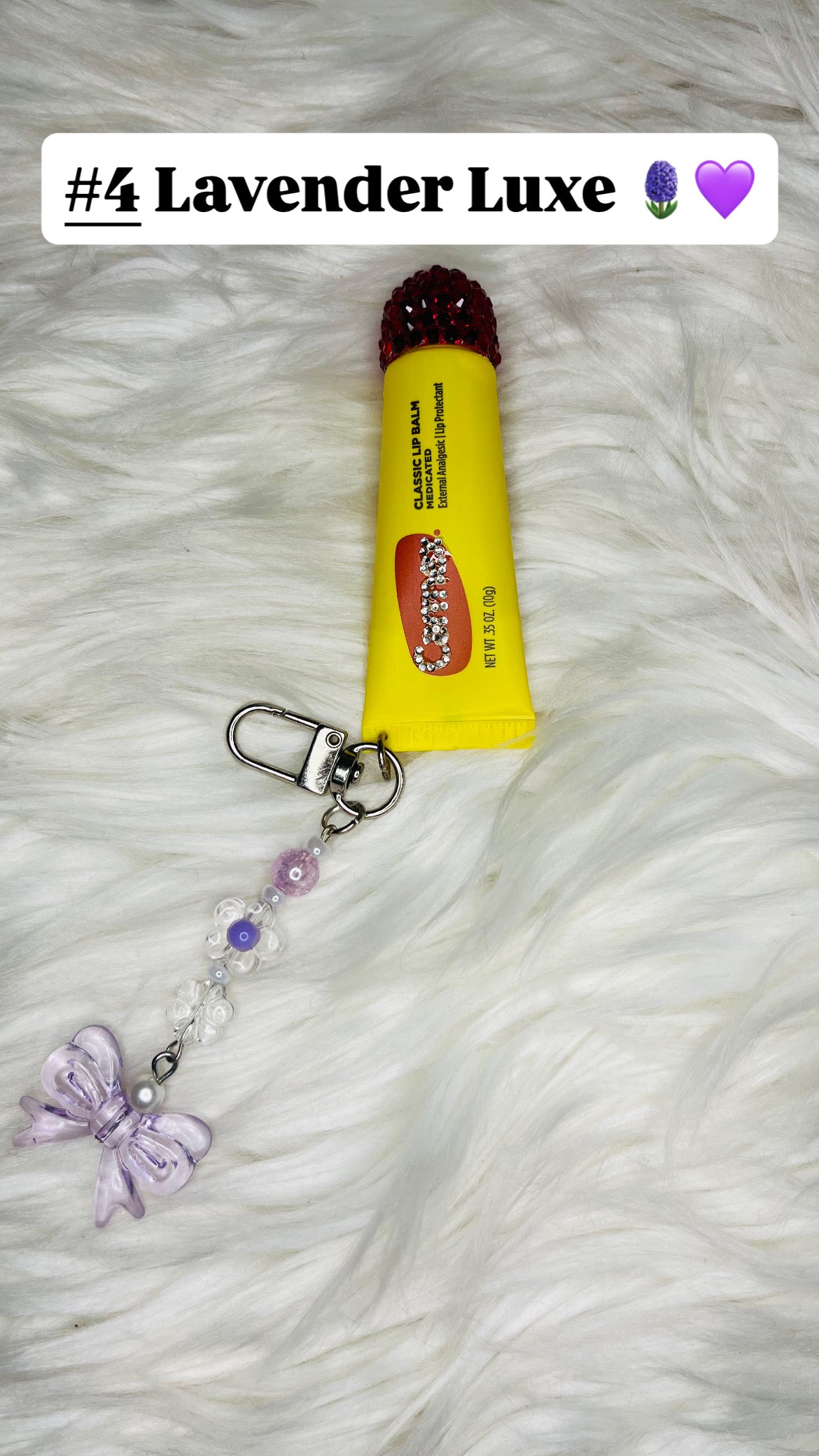 Bling Carmex Lip Gloss Keychains