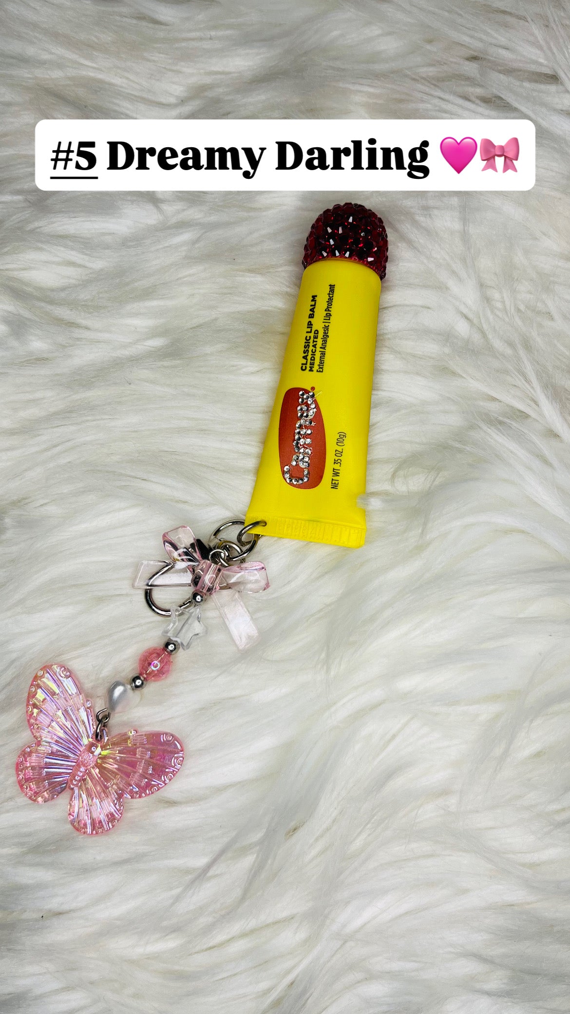 Bling Carmex Lip Gloss Keychains