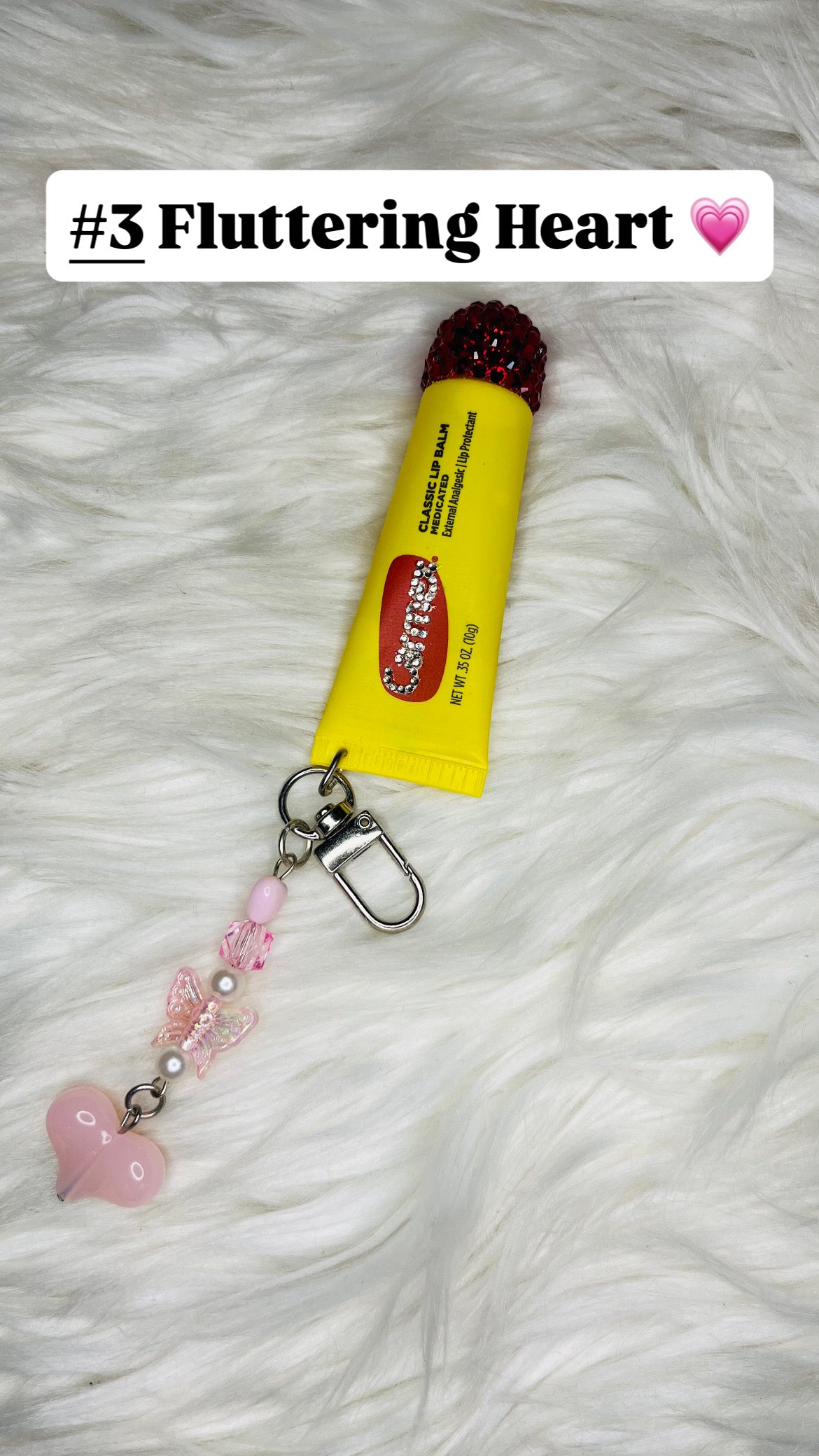 Bling Carmex Lip Gloss Keychains